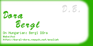 dora bergl business card